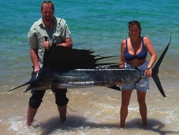 Rick and Denise with a sailfish
